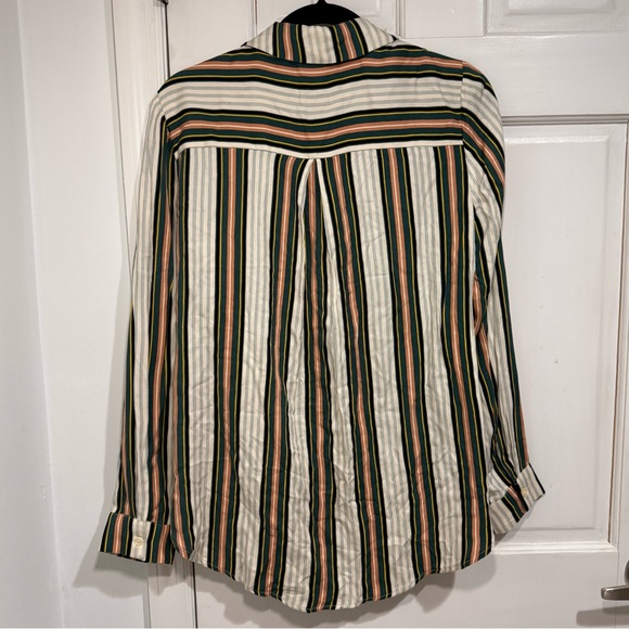 BCBGeneration Faux Wrap Striped Blouse - Picture 5 of 10
